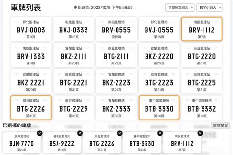 查詢時所輸入的車牌號碼與額外資料|選號及轉帳